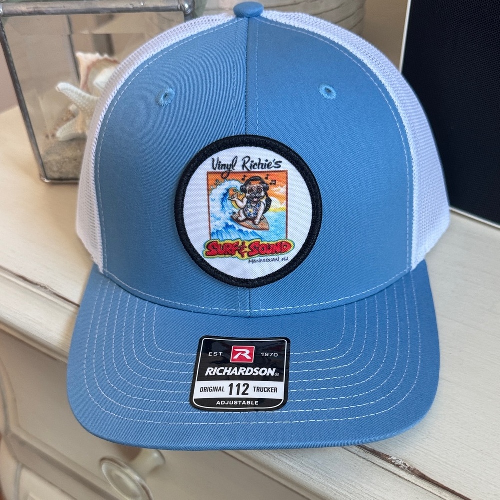 Blue and White Trucker Hat